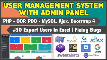 #30 User Management System With Admin Panel | Export Users In Excel Sheet | Fix Bugs