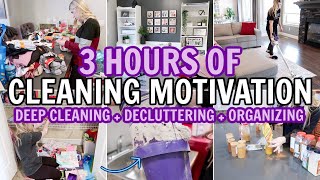 EXTREME DEEP CLEAN, DECLUTTER \& ORGANIZE | CLEANING MOTIVATION MARATHON | 3 HOUR CLEAN WITH ME