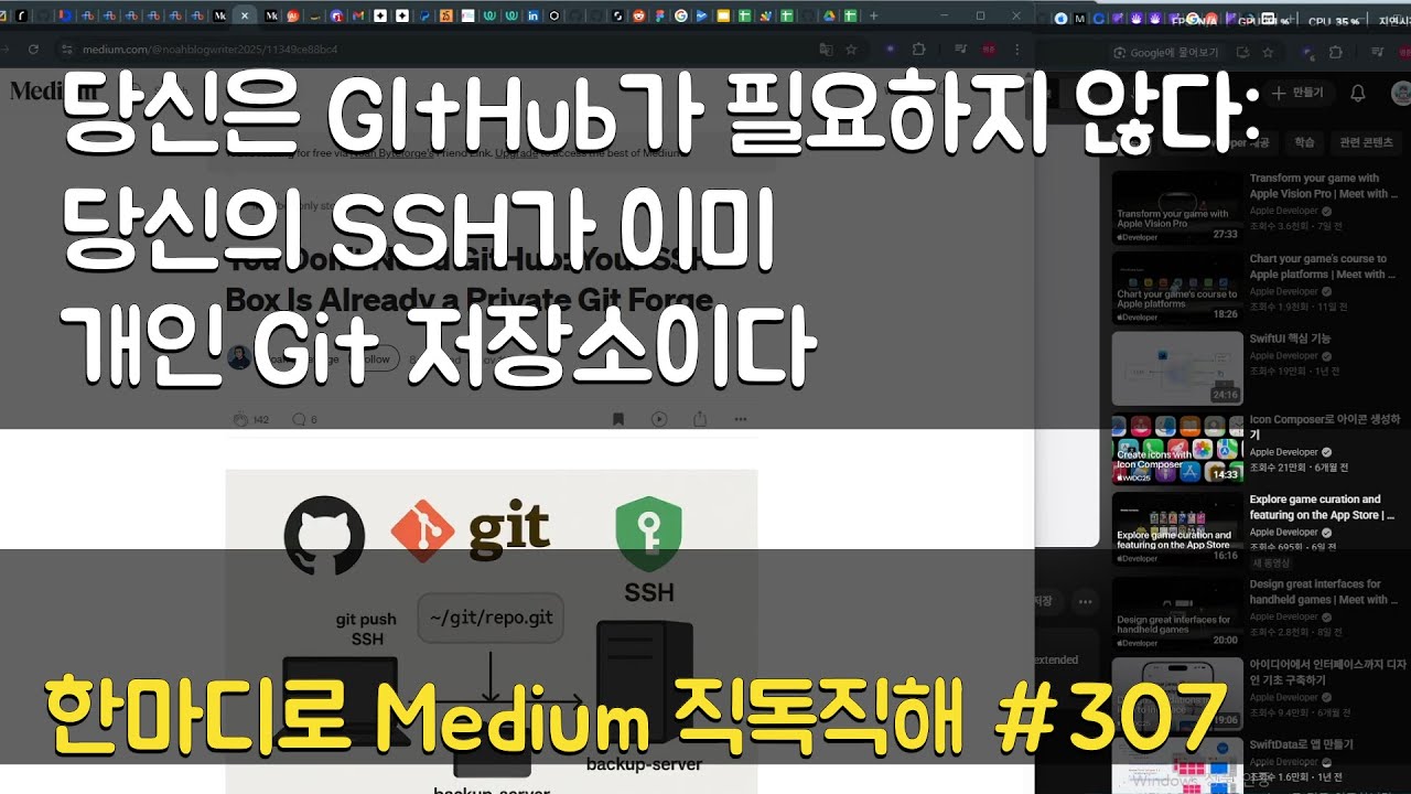당신은 GItHub가 필요하지 않다: 당신의 SSH가 이미 개인 Git 저장소이다 - 한마디로 Medium 직독직해 #307 ...