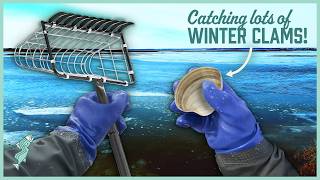 Catching Clams in EXTREMELY COLD Temps! (Catch & Cook)