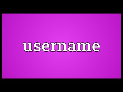 Username Meaning