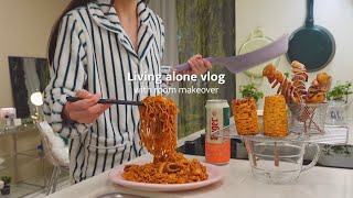 Living alone vlog | Room makeover with IKEA. Making tornado potatoes and tteokbokki.