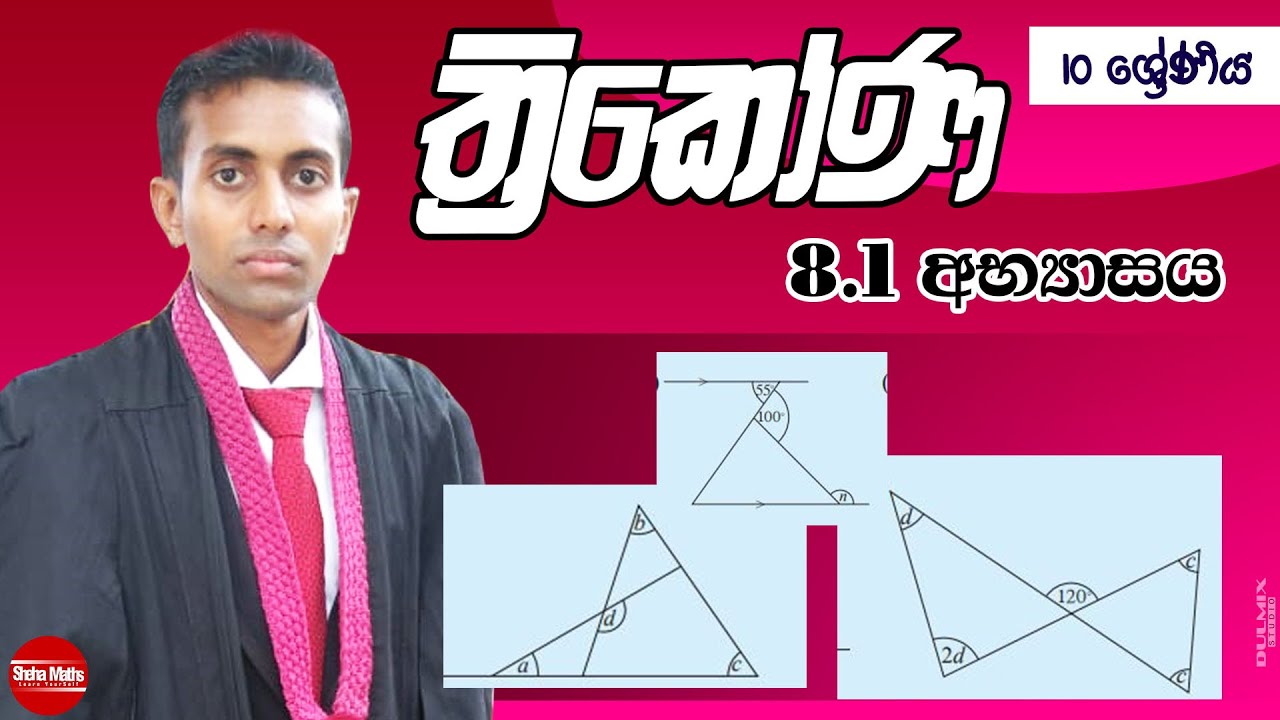 ත්‍රිකෝණ 1 | Grade 10 | Thrikona 1 | Triangles | 8.1 Exercise | Part 2