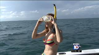 Woman ready to go Snorkeling