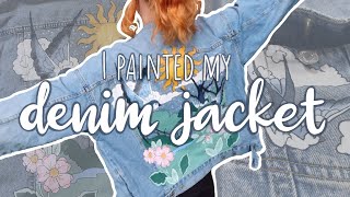 .⋆｡ PAINTING MY DENIM JACKET | ARTEZA FABRIC PAINT .⋆｡