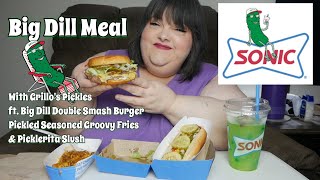 Sonic Big Dill Meal With Grillo's Pickles Mukbang