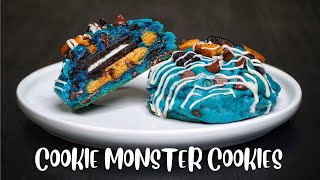 Trendy NY Cookie Monster Cookies | Levain Style Big Cookies | #cookies #viral #trending