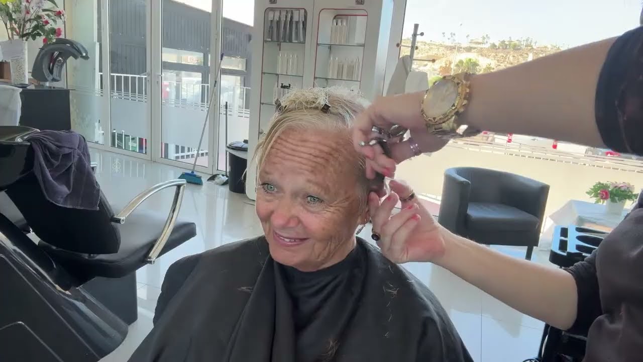 Pixie haircut for Hair perm step by step tutorials live by Amal Hermuz