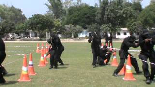 hallway clearing training by SWAT with rooms and intersections