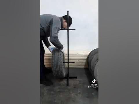 Удобная подставка для колес в гараж или на балкон. - YouTube
