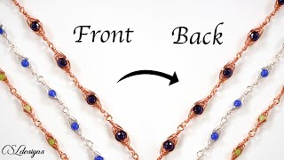 Double sided herringbone wirework chain links tutorial