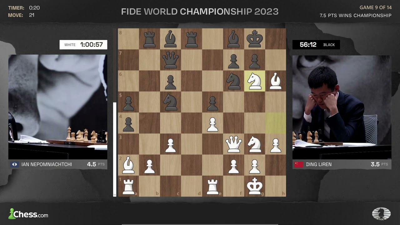Nepomniachtchi Wins Game 2 With Black After Navigating Ding's