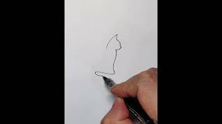 Practice how to draw a cat in one line