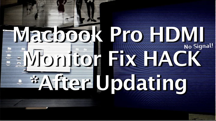 Macbook Pro to HDMI External Monitor Fix HACK *After Updating