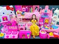 13 Minutes Satisfying with Unboxing Barbie Princess Bed ＆ Bedroom Collection Toys Review | ASMR