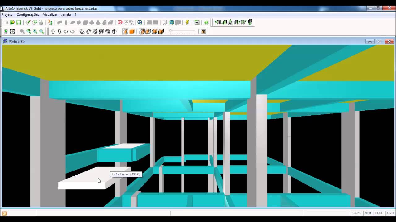 Eberick - Aula 5 - Lançamento de escada em leque