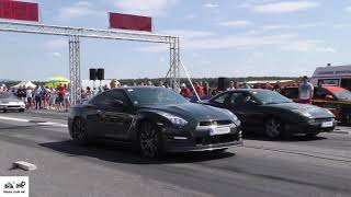 Nissan GT-R R35 vs Fiat Coupe Turbo 🚦🚗 drag race 1/8 mile - 4K UHD screenshot 5
