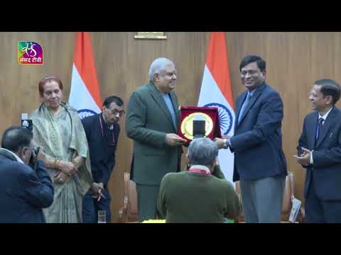 Vice President Jagdeep Dhankhar interacts with IIS Officer Trainees at Upa-Rashtrapati Nivas