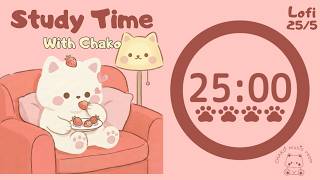 𝓟𝓲𝓷𝓴 𝓓𝓮𝓼𝓴🩷 2HR Pomodoro timer 25/5 ×4 ⏳| Lofi | No Vocals | Study with me📚