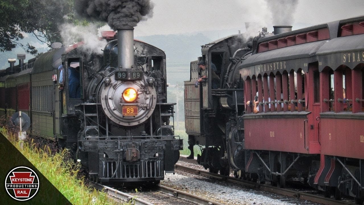 Strasburg Rail Road 90 & 89: Summer Half Hour Trains - August 2019 (HD)