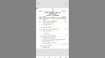 class 7th drawing paper 2024 - 25 annual examination