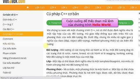 Hướng dẫn viết chương trình C++ đầu tiên (Chương trình Hello World)