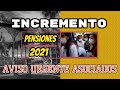 COMO SE VAN A INCREMENTAR LAS PENSIONES 2021