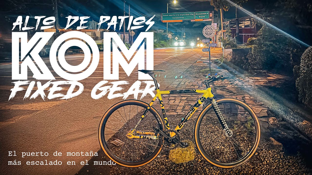 NUEVO KOM EN PATIOS En una bici de aluminio sin cambios ni frenos | PR Attack con datos y análisis 🔥