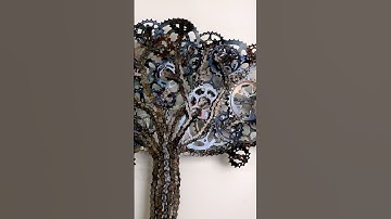 Just finished Mighty 36" bicycle chain and sprockets tree #shorts #recycle  #art #viral