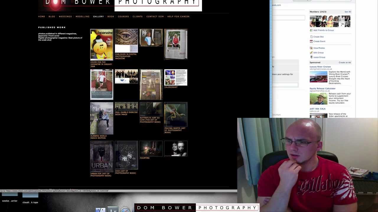 Photography website updating (Clikpic : DomBower.com)