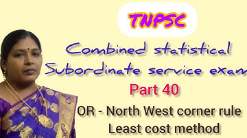 TNPSC/COMBINED STATISTICAL SUBORDINATE SERVICE EXAM/OR QUESTION/KS UG PG MATHS