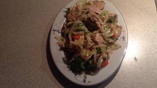Закуска из мяса и маринованного Лука Закуска из мяса и маринованного Лука