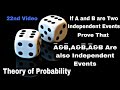 If A and B Are Independent, Then Their Complements Are Also Independent | Hindi Proof