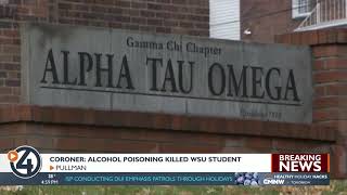 Coroner reports that alcohol poisoning killed WSU student