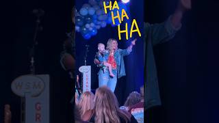 Lauren Alaina performs with baby on Stage 🤣😎💪 #shorts #laurenalaina #countrymusic