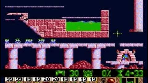 Lemmings Genesis/Mega Drive Walkthrough: Fun Level 24