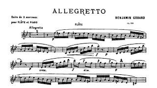 Benjamin Godard - Allegretto 96 Actual Speed Flute Piano Midi