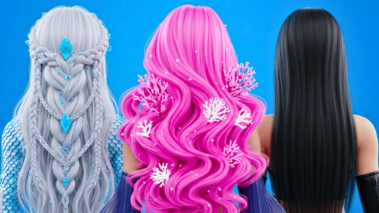 Розовые волосы для русалки 💖 Лучшие идеи преображения в стиле русалки
