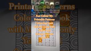 Fast Colour My Printable Patterns Colouring book with Me using only Yellow and Orange Colours Part 1