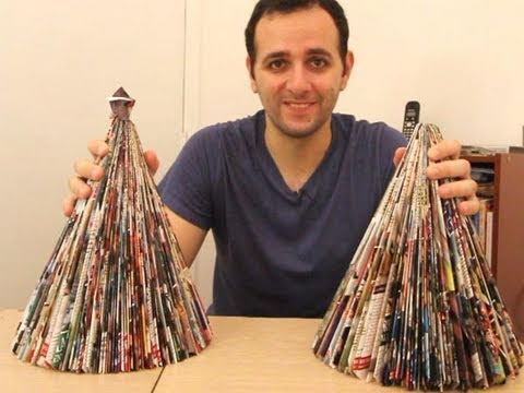 Como fazer uma árvore de natal com uma revista