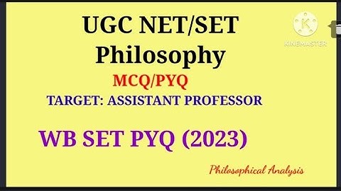Philosophy preparation for UGC NET/SET exam, Paper ii, Philosophy MCQ/PYQ,  NTA NET/SET,