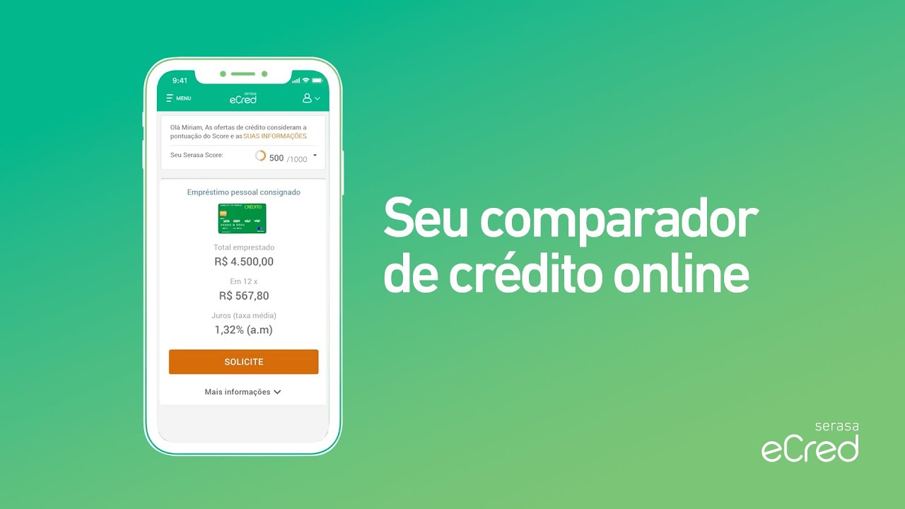 ⁣Serasa eCred: Seu Comparador de Crédito Online - Serasa Ensina