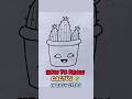How to Draw Cartoon kawaii Cactus 🌵 easy Steps #drawing #youtubeshorts #art #quickdrawing #howtodraw