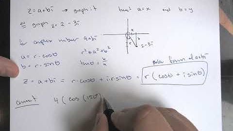 MA 130 7.5 Complex Numbers in Polar Form