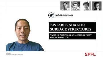 Bistable Auxetic Surface Structures (Full Talk for SIGGRAPH 2021)