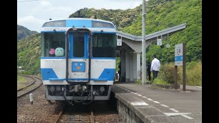 [鉄道車窓2019-04-28]団体国鉄型185系キハ四国まいり巡回の旅その②ステンレスボディと四万十・奥伊予編 宇和島行(高知→宇和島)