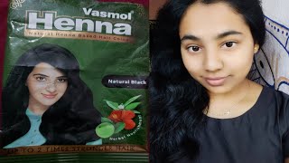Vasmol Henna-Natural Henna Based Hair Colour "Natural Black "Up to 2 times stronger HAIR