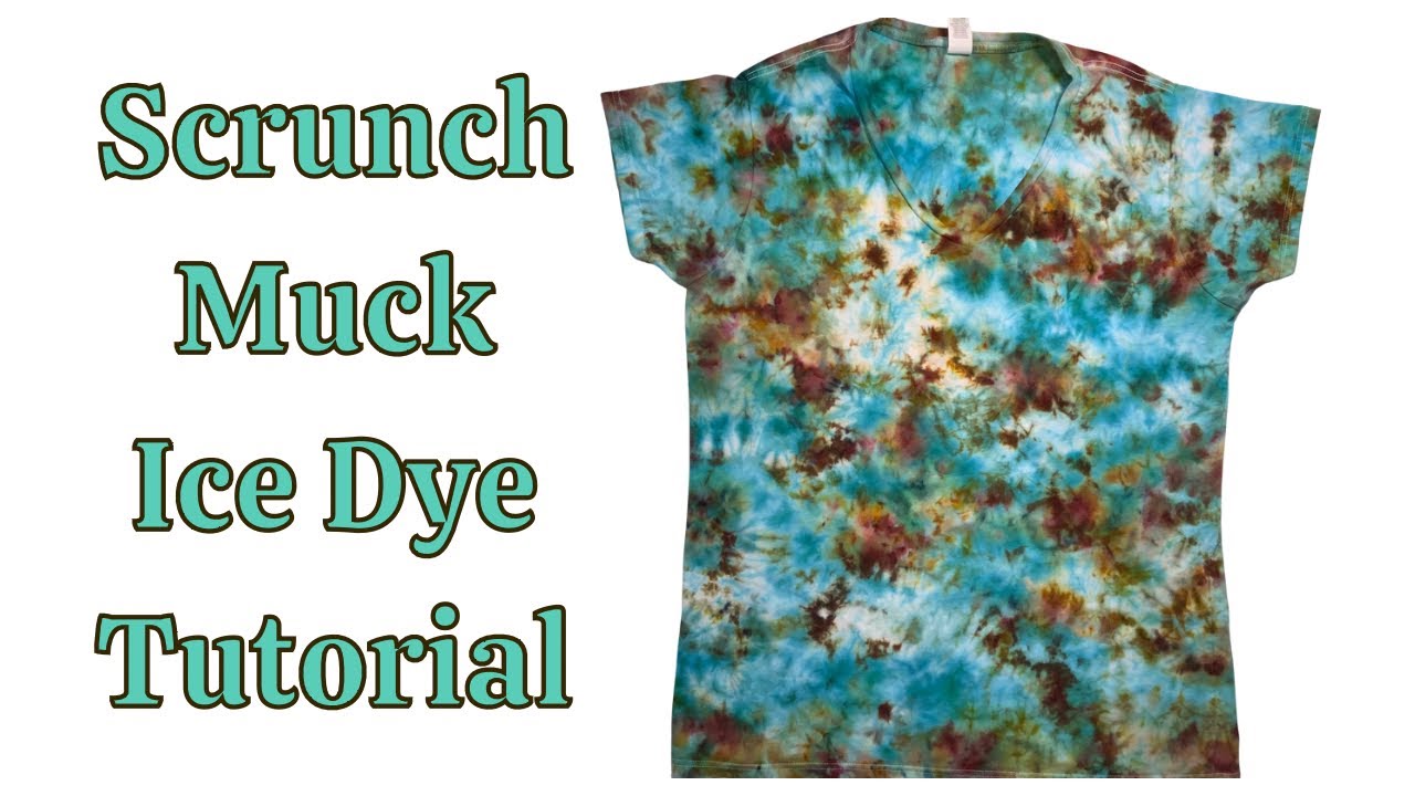 How To Tie Dye A Simple Scrunch Muck Ice Dye 