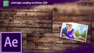 Aftereffects || 00024 || WED-AEI-024 || Wedding Invitations | Multi Language | #EditPointIndia ||