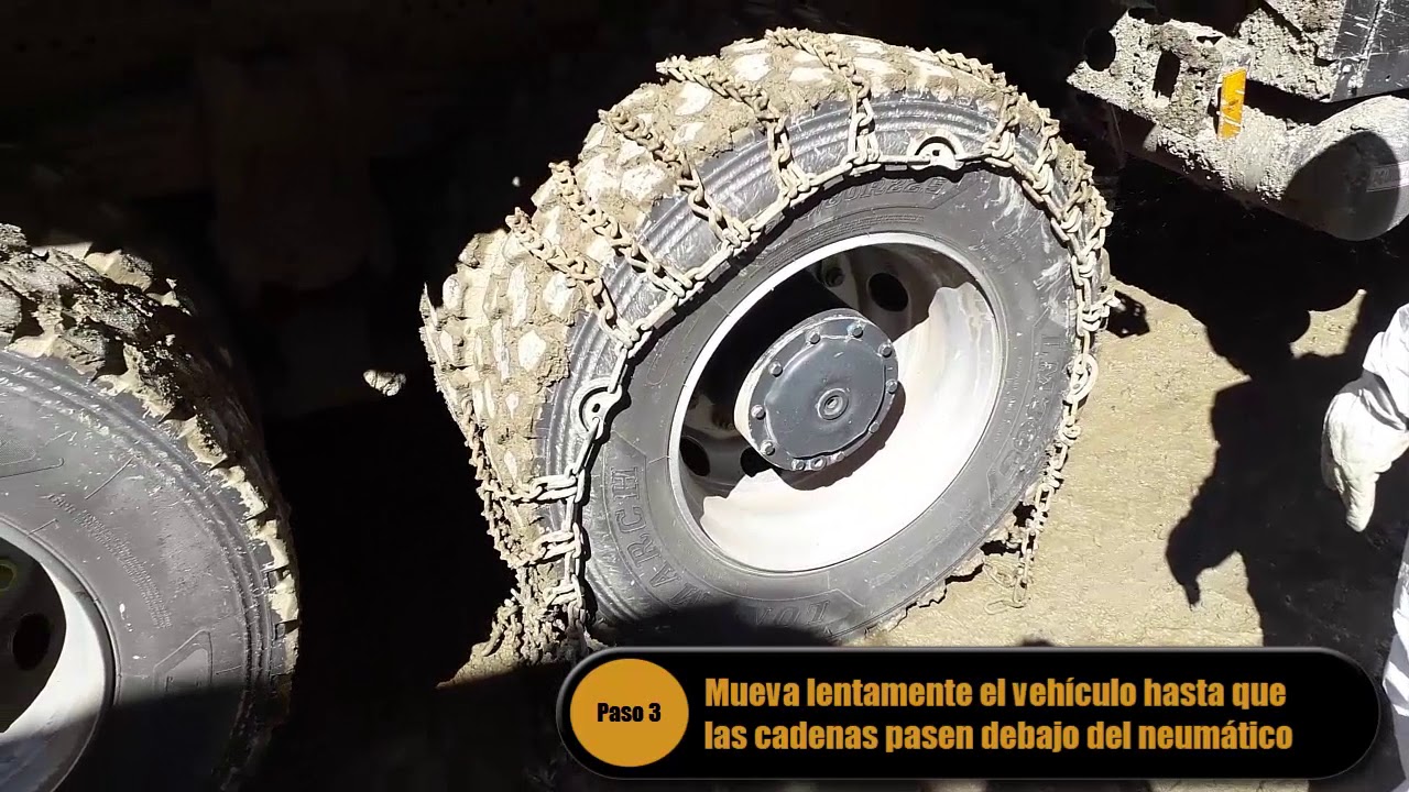 Como PONER Y RETIRAR CADENAS PARA LA NIEVE en terreno. |Entre Camiones|